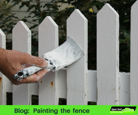 blog painting the fence rent hire Upper Hutt Hire equipment borrow water blaster DIY